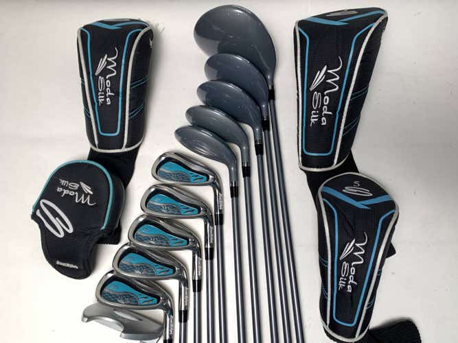 Tour Edge Moda Silk Club Set Driver 3W 5W 5H- 6H 7-PW +SW Putter Ladies RH HC