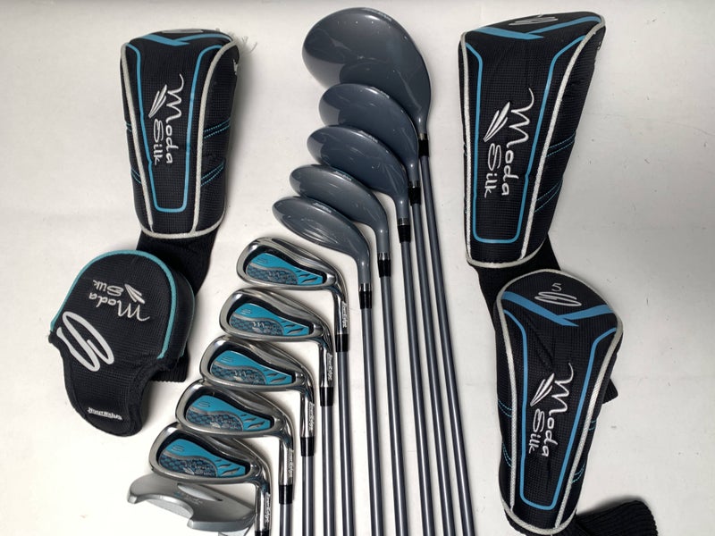 Tour Edge Moda Silk Club Set Driver 3W 5W 5H- 6H 7-PW +SW Putter Ladies RH HC