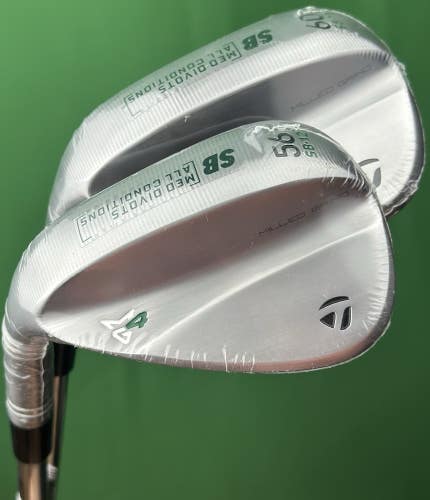 TaylorMade Milled Grind MG4 Wedge Set LEFT Hand 56-12*, 60-10* Steel LH NEW!