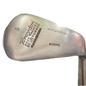 Kroydon Heat Treated No. 8 Forged Mashie 4 Iron 35* Hickory 36" RH Leather Grip