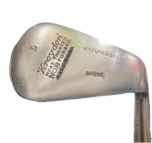 Kroydon Heat Treated No. 8 Forged Mashie 4 Iron 35* Hickory 36" RH Leather Grip