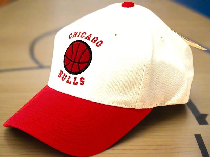 Chicago Bulls Vintage Late '90s NBA White NOS "Basketball" Cap (New)