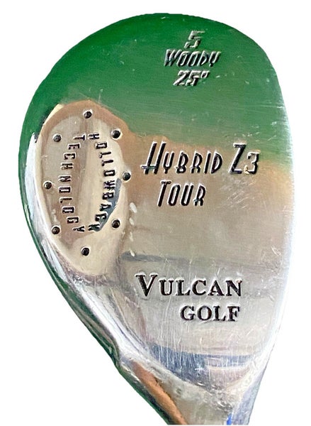 Vulcan Golf 5 Hybrid 25* RH Z3 Tour Hollowback 5-Woody Stiff Steel HC New Grip