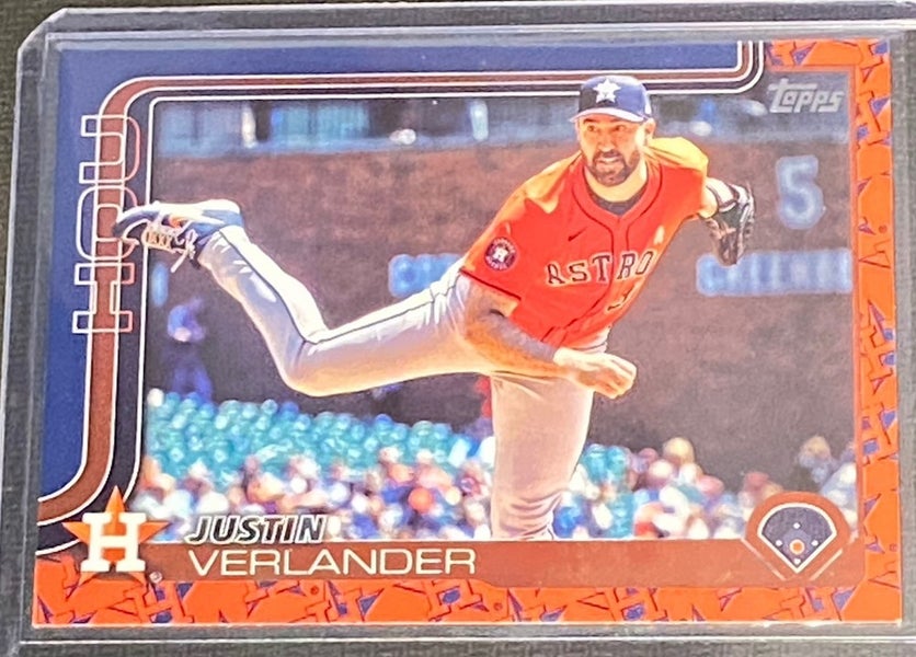 Justin Verlander 2025 Topps Series 1 Baseball SSP  Team Color Houston Astros