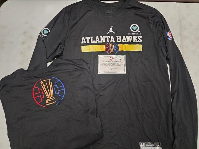 Atlanta Hawks Player Issued 2024/25 "NBA Cup Tourny" L/S Warm Up Shirt w/COA