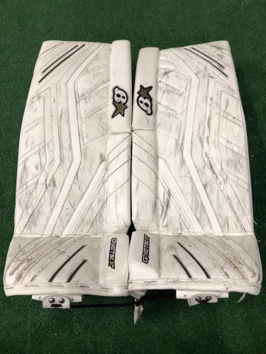 White 33" Senior Brian's G-Netik X5 Goalie Leg Pads (Used)