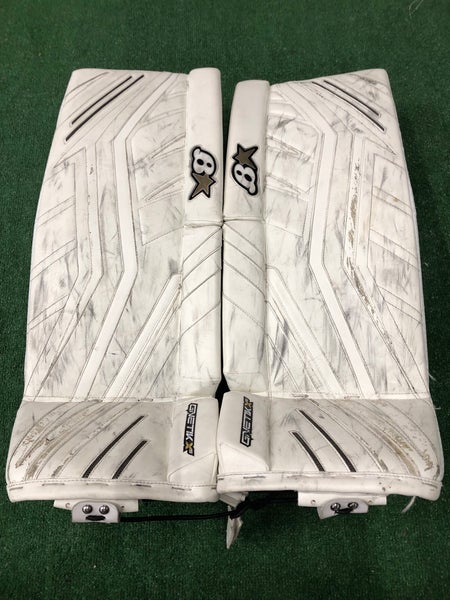 White 33" Senior Brian's G-Netik X5 Goalie Leg Pads (Used)