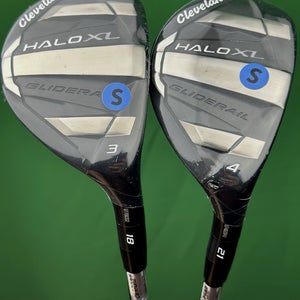 Cleveland Halo XL Rescue Hybrid Set 3H-18*, 4H-21* Stiff Flex Tensei AV Blue NEW