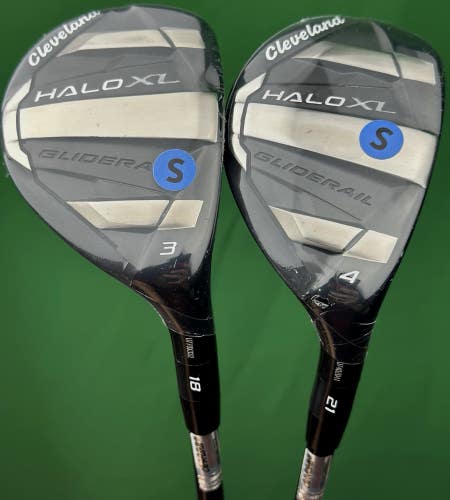 Cleveland Halo XL Rescue Hybrid Set 3H-18*, 4H-21* Stiff Flex Tensei AV Blue NEW