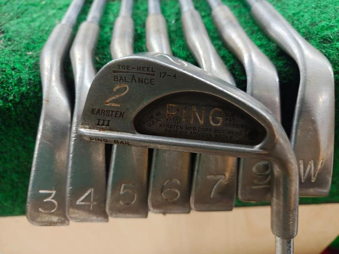 Ping Karsten III Black Dot Golf Iron Set 2,3-PW No 9 Iron Regular Steel Shaft