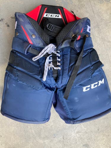 Blue Senior Small CCM Axis 1.9 Hockey Goalie Pants (Used)