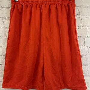 Alleson Athletics 80185 Youth's 100% Polyester Athletic Shorts Orange Large