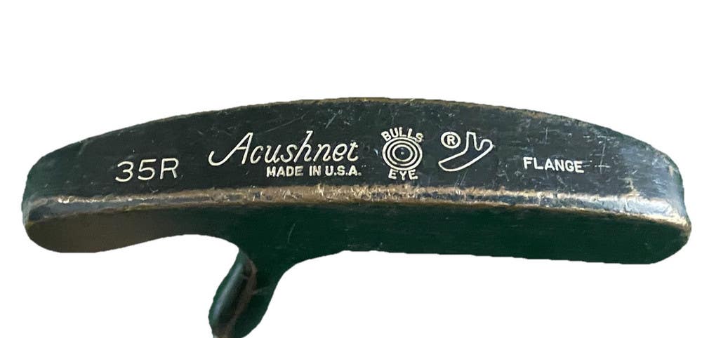 Acushnet 35R Flange Black Bullseye Putter Fluted Steel 34.5" RH Great Condition