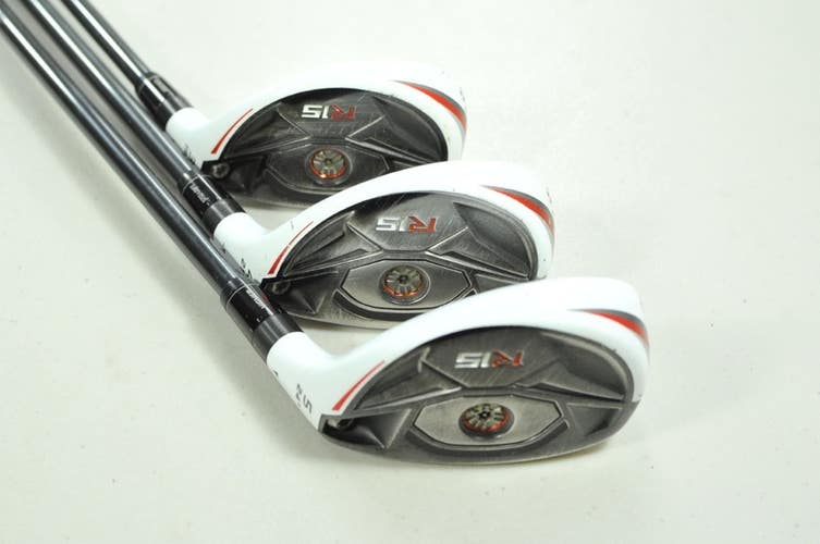 TaylorMade R15 Rescue 3, 4, 5 Hybrid Set Stiff Flex Right Graphite # 201412