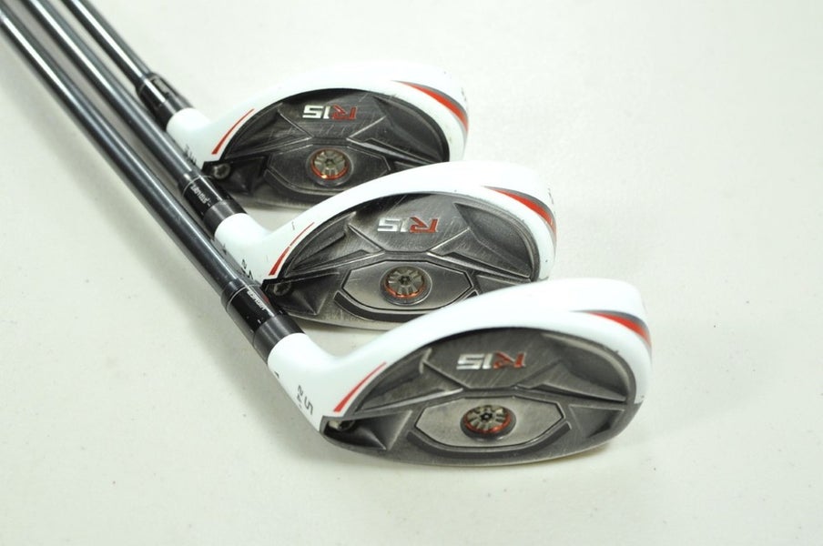 TaylorMade R15 Rescue 3, 4, 5 Hybrid Set Stiff Flex Right Graphite # 201412