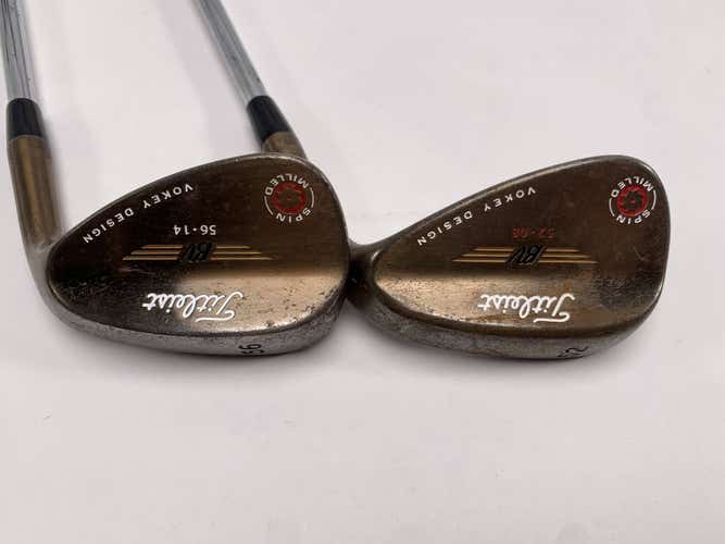 Titleist Vokey Spin Milled Oil Can 2009 Wedge Set 52* 8 56* 14 Wedge Mens RH