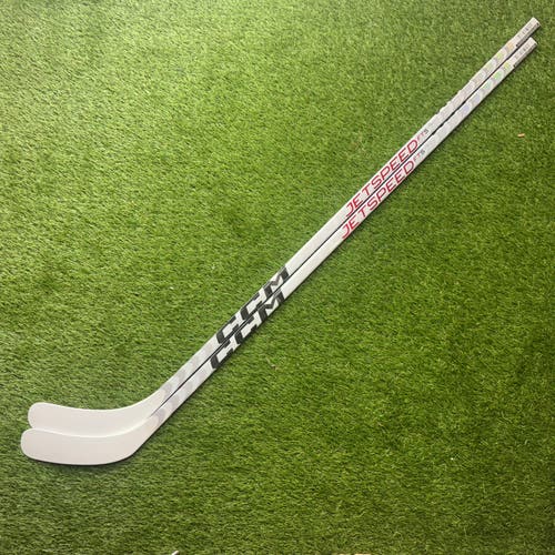 2 Pack-CCM Jetspeed FT5 Pro Hockey Sticks-White-LH 75 Flex P29 (New)