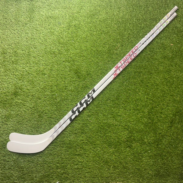 2 Pack-CCM Jetspeed FT5 Pro Hockey Sticks-White-LH 75 Flex P29 (New)
