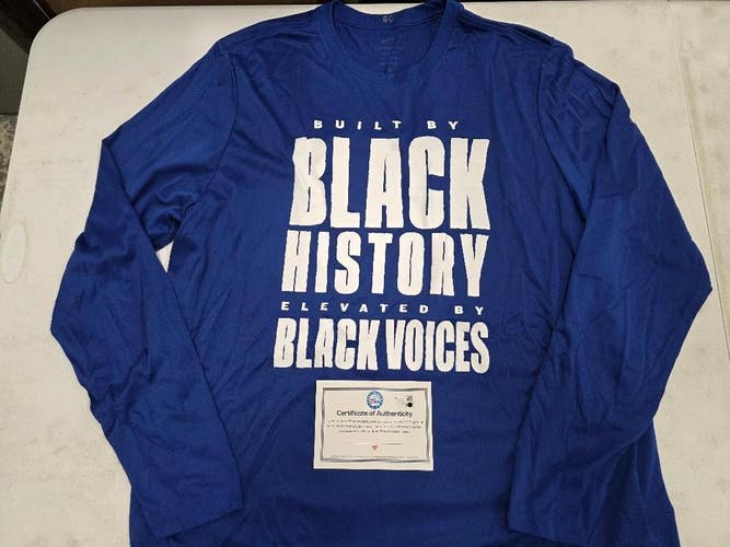 Philadelphia 76ers Player Issued 2024/25 "Black History" L/S Warm Up Shirt w/COA