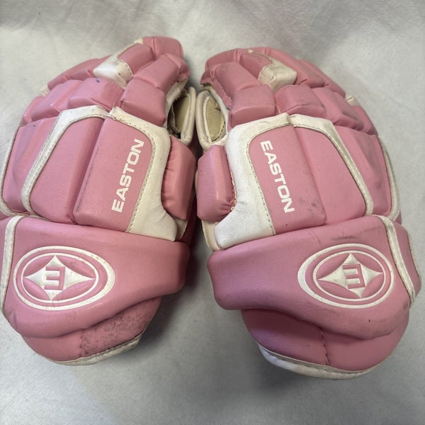 Girls Junior Size 11 Inch Easton Stealth S4 Pink Ice Hockey Player Gloves