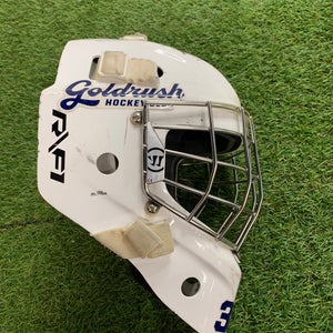 White Junior Warrior Ritual F1 Goalie Mask (Used)