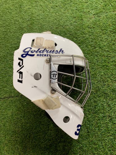 White Junior Warrior Ritual F1 Goalie Mask (Used)