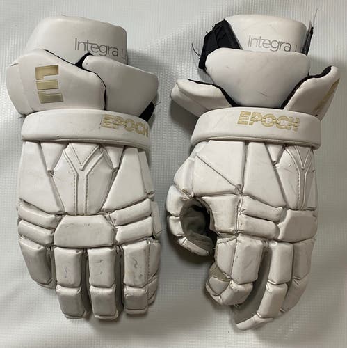 White Epoch Integra LE Lacrosse Gloves 14"