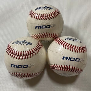 New Rawlings R100 P Baseballs 3 Pack