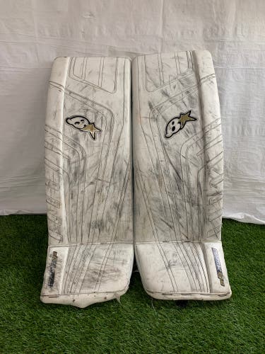 White 31" Junior Brian's Optik 9.0 Goalie Leg Pads (Used)