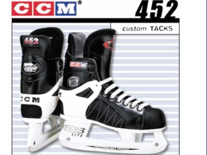 Vintage CCM Tacks 452 Hockey Skates Mens Size 9D Regular JUST SHARPENED (Used)