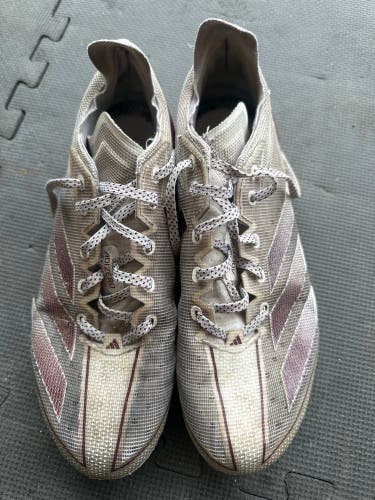 Red Men's Size M 9.5 (W 10.5) Adult Adidas Adizero Low Top Molded Cleats (Used)