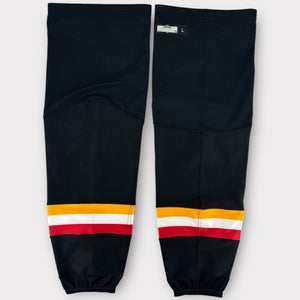 Pro Stock Used CCM Large, XL Wilkes-Barre/Scranton Penguins 25th Anniversary Black Hockey Socks