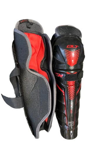 Used CCM Junior Shin Guards Black 12" 11472-S000142992