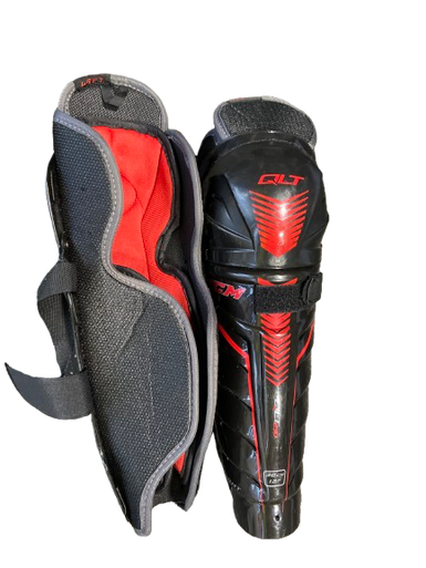 Used CCM Junior Shin Guards Black 12" 11472-S000142992