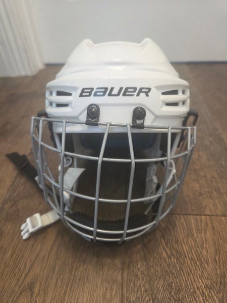 White Youth Bauer Prodigy Helmet with cage (Used)