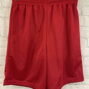 Alleson Athletics 80185 Youth's 100% Polyester Athletic Mesh Shorts Red US Large
