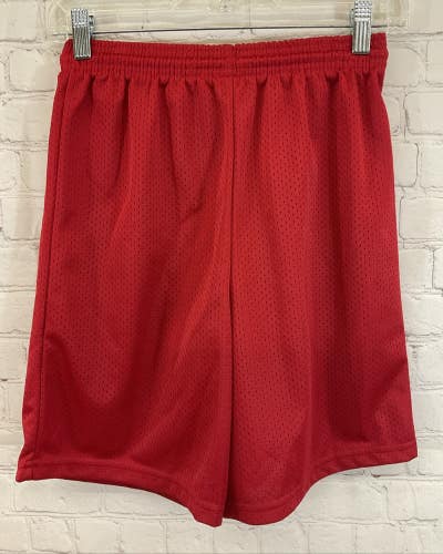 Alleson Athletics 80185 Youth's 100% Polyester Athletic Mesh Shorts Red US Large