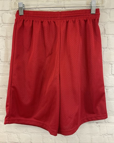 Alleson Athletics 80185 Youth's 100% Polyester Athletic Mesh Shorts Red US Large