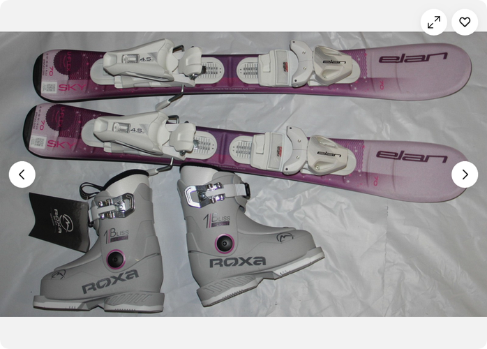 70cm NEW 2026 ELAN SKY kids skis EL 4.5 adjustable Bindings + 15.5 Mondo boots