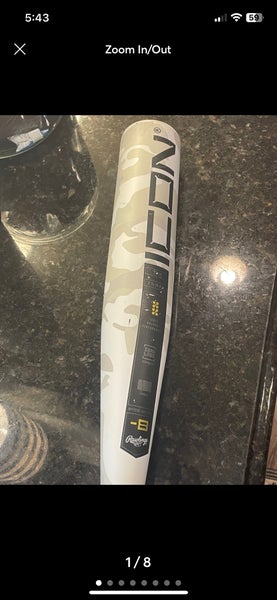 2025 Rawlings Icon Composite USSSA Certified Bat (-8) 21 oz 29" (Used)