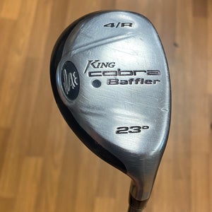 Cobra King Cobra Baffler RH  4 Wood 23 Degrees Stiff Flex 4 Wood Stiff / Mid Kick Aldila Shaft ,