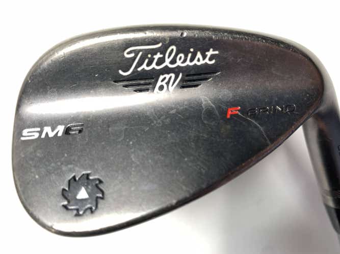 Titleist Vokey SM6 Jet Black Sand Wedge SW 56* 14 F-Grind Wedge Steel Mens RH
