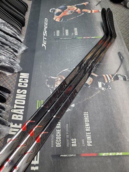 3 PACK | P28 | 77 Flex NEW! Senior Bauer Vapor Flylite League Left Handed Hockey Stick Pro Stock