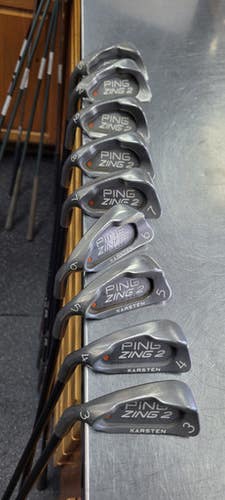 Used Ping ZING 2 ORANGE DOT Mens Iron Set LH 3I-SW 11497-S000151397