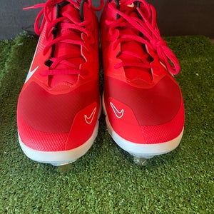 Red Men's Size M 10.0 (W 11.0) Adult Nike Force zoom trout 9 pro Low Top Metal (New)