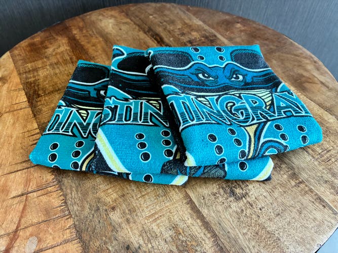 Three New San Jose Inspired Microfiber Skate Towels: Teal/Black Stingrays