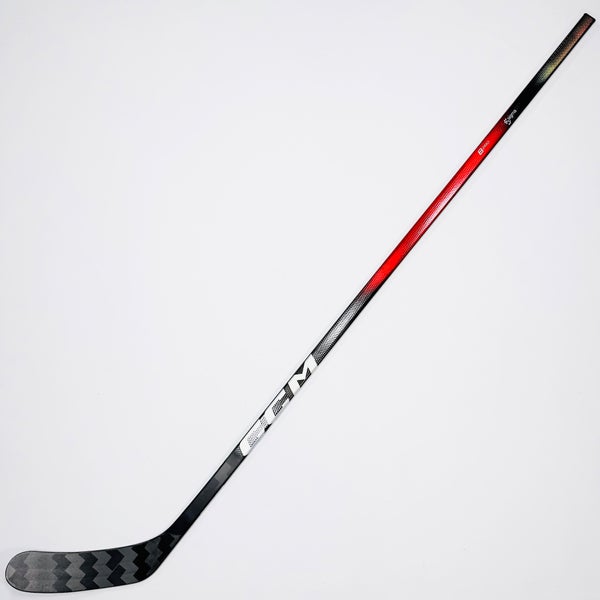 New Custom Red CCM Jetspeed FT8 Pro Hockey Stick-RH-80 Flex-Zegras Pro Curve- Grip W/ Bubble Texture
