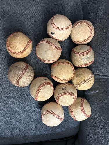 Baseballs 12 Pack (1 Dozen) Used Leather Cover