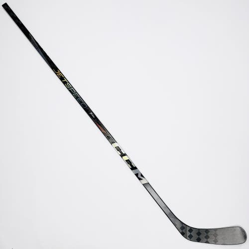 New Custom Black CCM Jetspeed FT7 Pro Hockey Stick-LH-75 Flex-P90T-Grip W/ Bubble Texture
