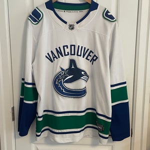Authentic Fanatics Breakaway Vancouver Canucks Away White Jersey Size 2XL
